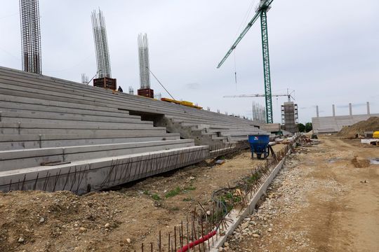 Stadiul lucrărilor la stadionul „Eroii Timișoarei” / FOTO: Cristi Preda (Gazeta Sporturilor)