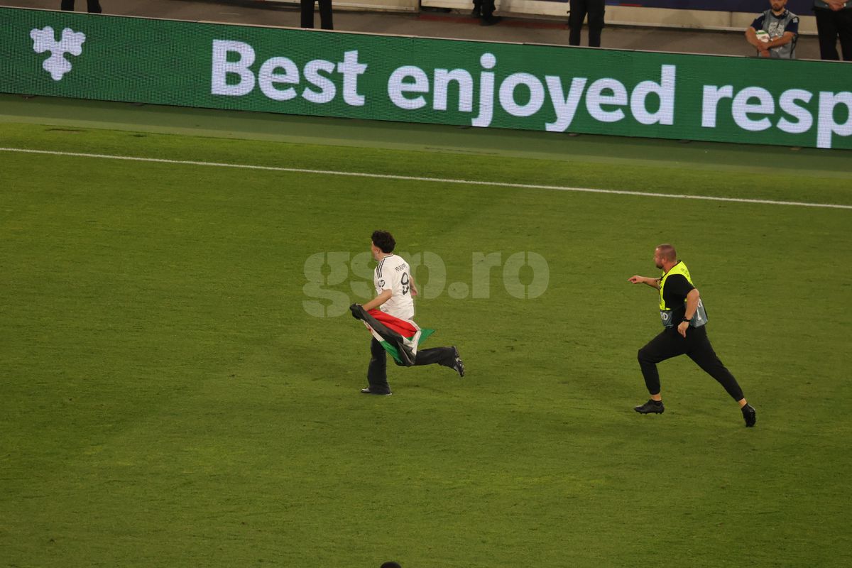 Suporter pe teren după Spania - Franța