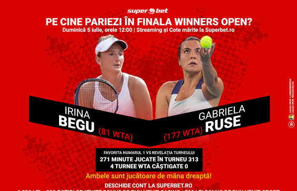 Ce mai valoroasă vs cea mai în formă! Pe cine pariezi în Finala Winners Open?