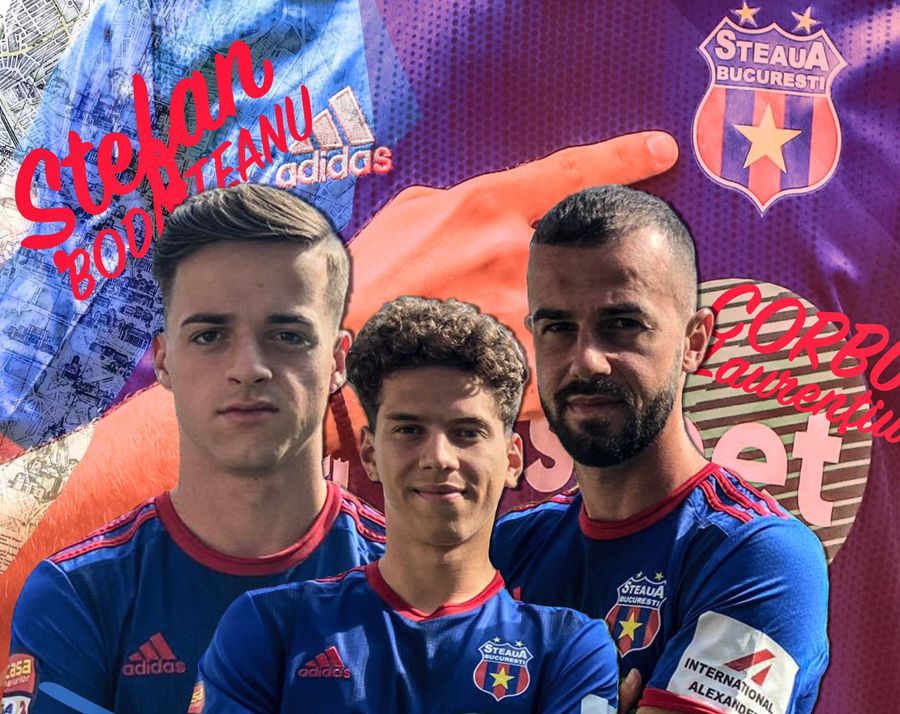 Jucătorii transferați de Steaua // foto: Facebook Încă 3 transferuri anunțate de CSA Steaua: un fotbalist cu 55 de meciuri la Dinamo și doi internaționali de tineret