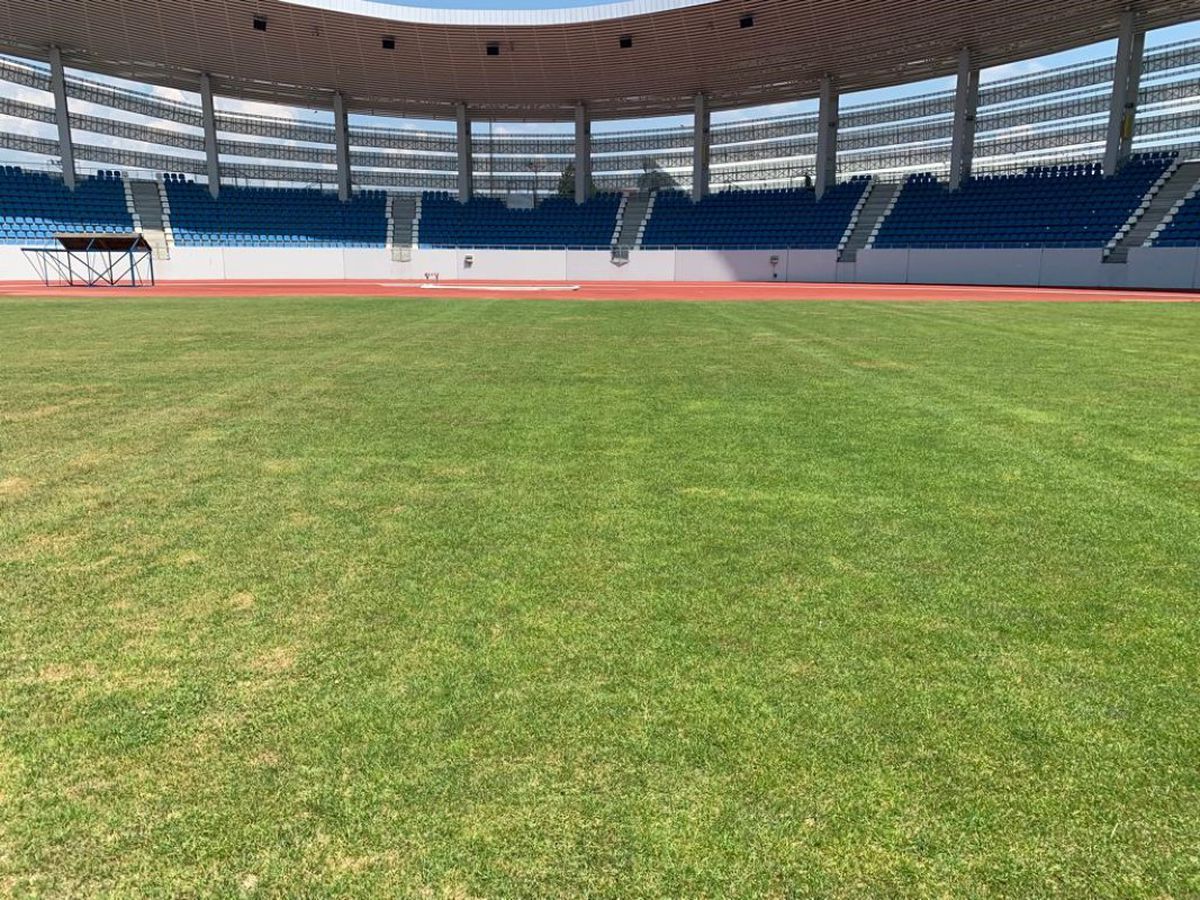 Cum arată gazonul arenei din Târgu-Jiu cu 11 zile înainte de FCU Craiova - FCSB