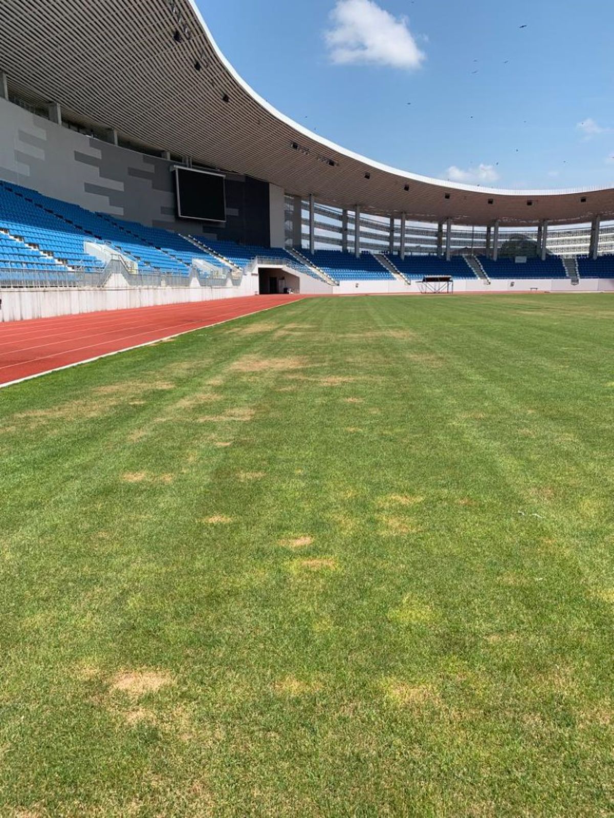 Cum arată gazonul arenei din Târgu-Jiu cu 11 zile înainte de FCU Craiova - FCSB