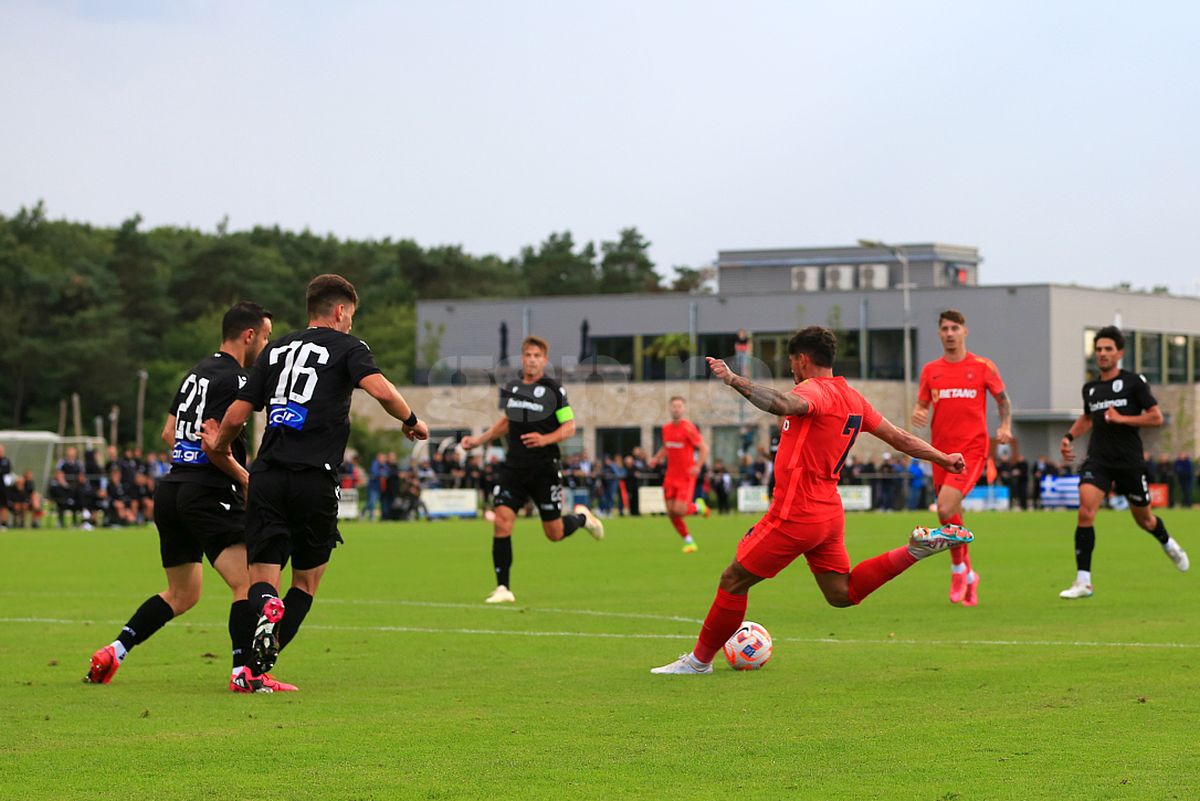 Cum va arăta FCSB cu FCU Craiova fără două nume grele: „roș-albaștrii” au testat formula improvizată cu PAOK