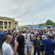 Atmosfera din fan zone-ul din Stuttgart în timpul meciului Spania - Germania, din sferturile Euro 2024 / FOTO: Eduard Apostol