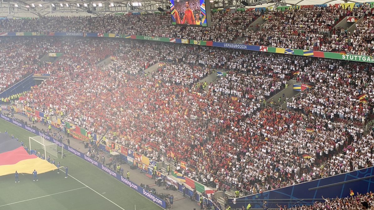 Spania - Germania - imagini cu suporterii din stadion