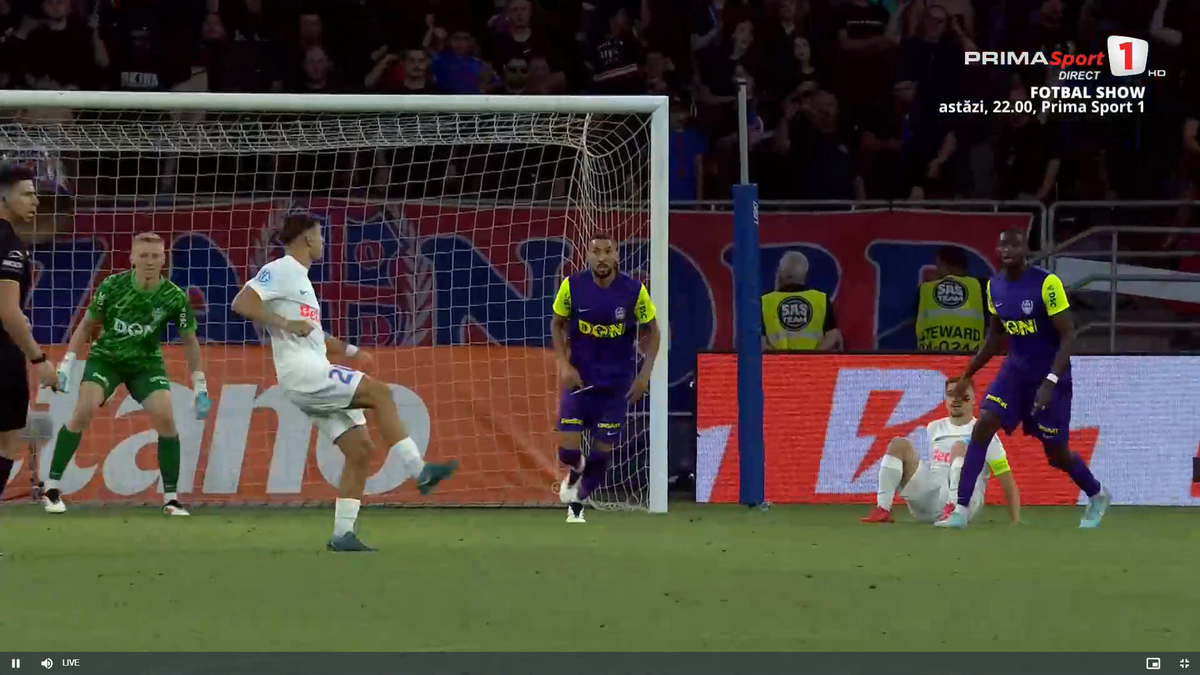 Politic a marcat un eurogol la debutul pentru FCSB, dar CFR Cluj a cerut ofsaid! Fază controversată în Supercupă