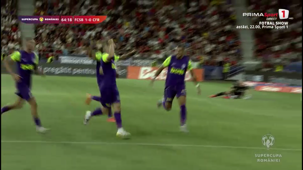 Fază controversată în FCSB - CFR Cluj, la golul clujenilor