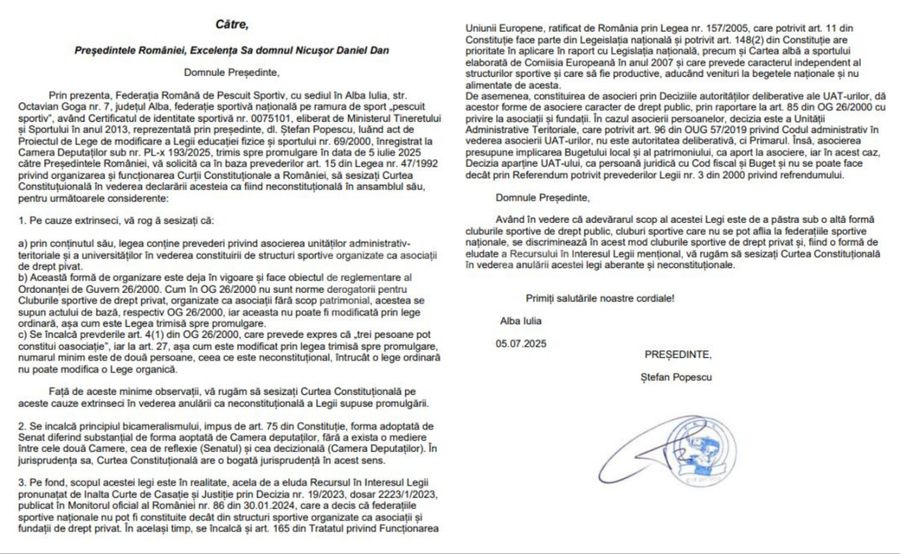 Parlamentul a trimis noua Lege a Sportului spre promulgare! Un președinte de federație se opune: „E neconstituțională! Am 5 argumente”