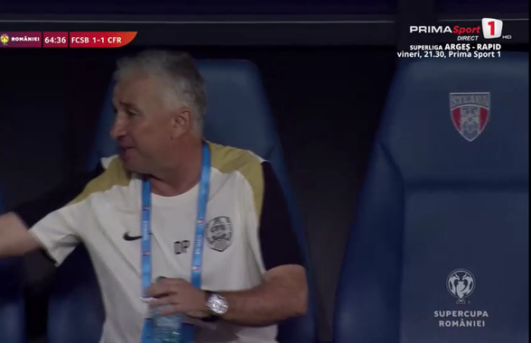 Dan Petrescu a răbufnit și a cerut să scoată echipa de pe teren în Supercupa dintre FCSB și CFR Cluj