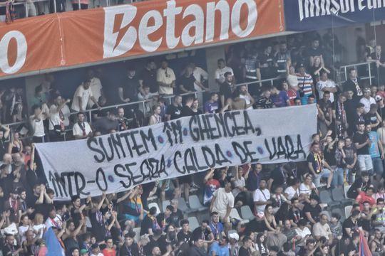Mesajul apărut în peluza FCSB-ului la meciul cu CFR Cluj din Supercupa României