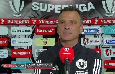 Concluziile lui Toni Petrea, după U Cluj - Dinamo: „Am pierdut două puncte printre degete”