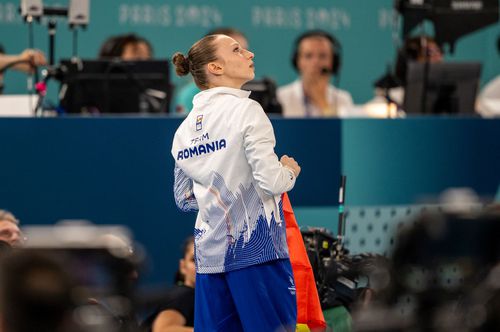 Ana Bărbosu în finala olimpică la sol Paris 2024 Foto: Raed Krishan (Paris)