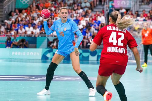 Danemarca - Olanda, derby-ul din sferturile turneului feminin de handbal de la JO de la Paris. Foto: Imago Images