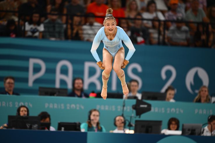 Sabrina Voinea finala olimpică la sol Paris 2024 Foto: Raed Krishan (Paris)