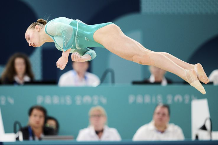 Ana Bărbosu finala olimpică la sol Paris 2024 Foto: Raed Krishan (Paris)