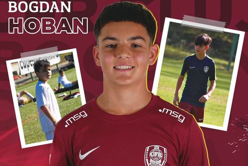 Bogdan Hoban, mijlocaș născut în 2008, a semnat cu CFR Cluj // foto: Instagram @ cfr1907clujjuniori