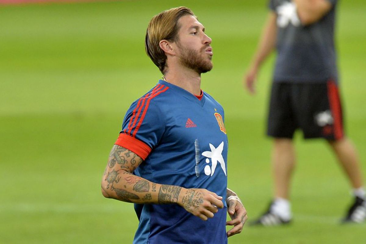 ROMÂNIA - SPANIA // VIDEO WOW! Sergio Ramos, execuție spectaculoasă pe Arena Națională: cum a înscris la antrenamentul oficial