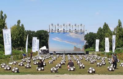 ROMÂNIA - SPANIA //FOTO Cum arată decorul organizat de Primăria Capitalei și FRF pentru meciul de diseară » Programul transportului în comun a fost prelungit în acea zonă