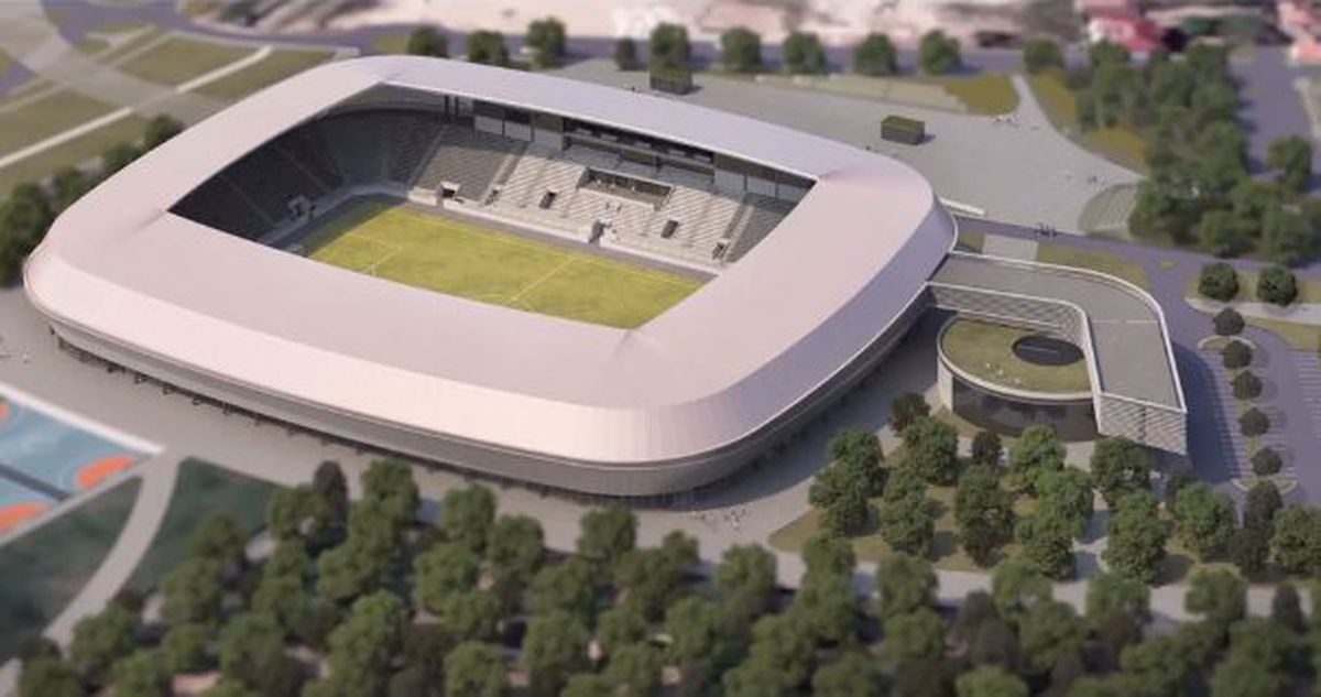 FOTO Oradea ar putea avea un stadion nou » Proiect de anvergură: un întreg complex sportiv cu hotel și tribună flexibilă
