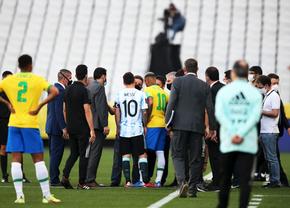 Brazilia - Argentina, suspendat în minutul 5! Scandal uriaș, „Pumele” în frunte cu Messi au ieșit de pe teren după intervenția autorităților
