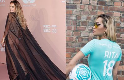 Cântăreața care promovează fotbalul în rândul femeilor, apariție îndrăzneață! Fotografii au rămas muți când artista s-a întors cu spatele