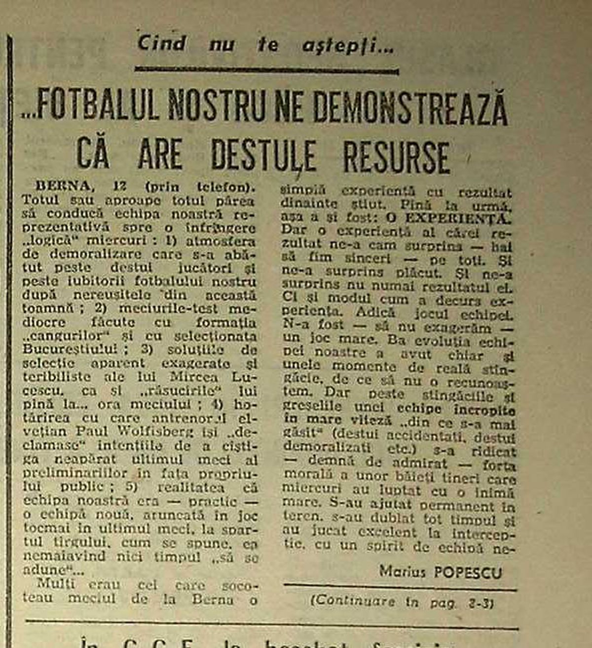 Elveția - România 0-0, file de poveste de la debutul lui Mircea Lucescu pe banca naționalei - 11 noiembrie 1981