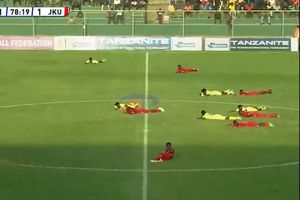 Jucătorii, arbitrul și cameramanii s-au aruncat la pământ pentru a evita pericolul!