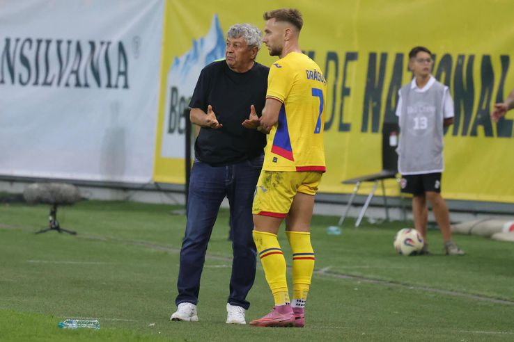 Mircea Lucescu și Denis Drăguș, în România - Canada, amical pe Arena Națională/ foto: Ionuț Iordache (GSP)