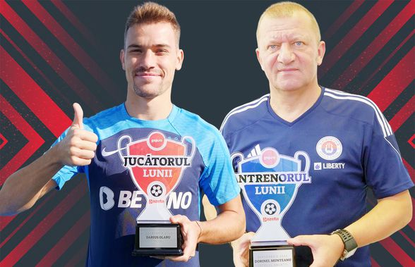 Premiați pe merit » Darius Olaru a fost ales „Jucătorul lunii septembrie”, iar Dorinel Munteanu - „Antrenorul lunii”! Cum s-a votat