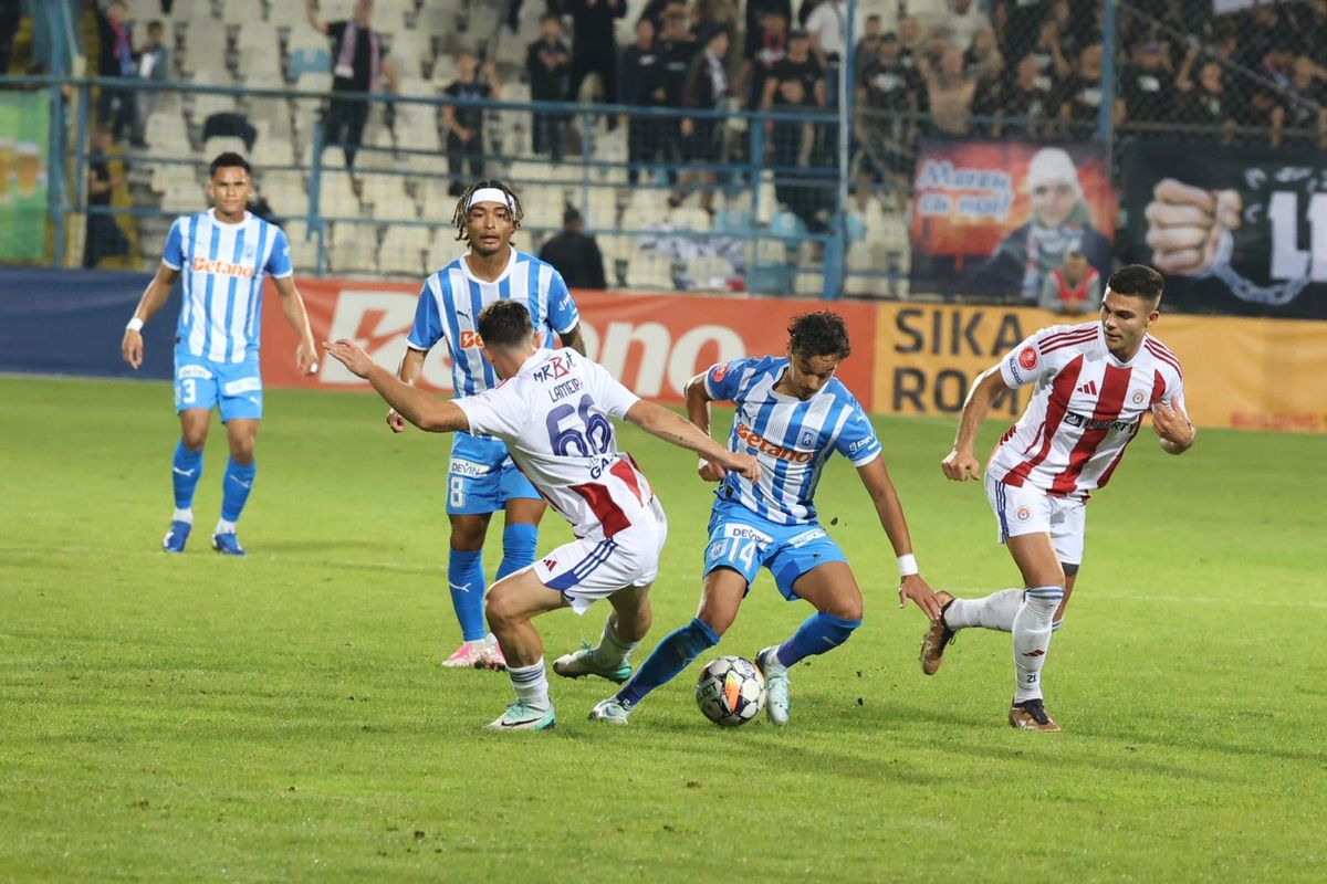 Oțelul - Universitatea Craiova, duel tare în etapa a 12-a din Superligă. FOTO: Ionuț Iordache & Andrei Furnigă(GSP)