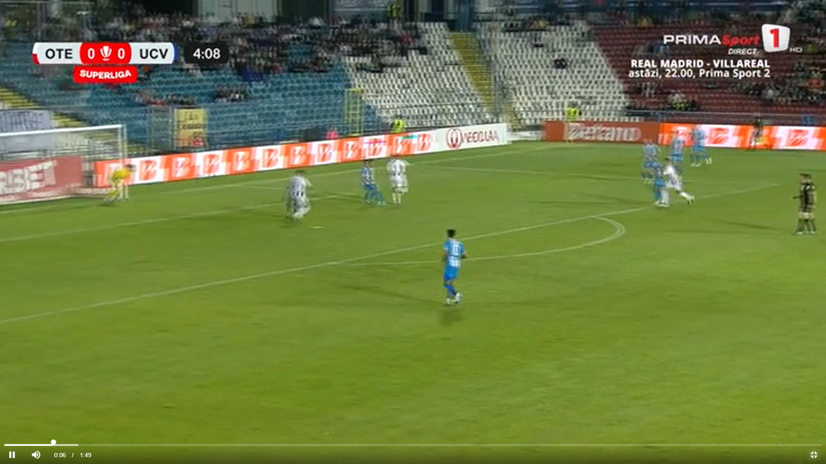 Juric, gol fabulos în Oțelul - Craiova