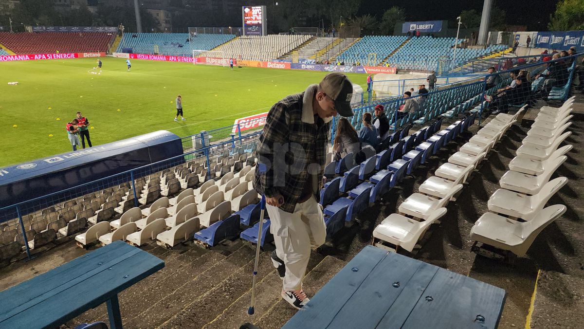 Cristian Chira, în cârje la Oțelul - Universitatea Craiova » Dialog exclusiv cu GSP: „Aștept rezultatul de la RMN și sper să scap de operație”