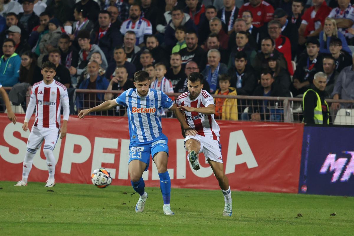 Oțelul - Universitatea Craiova, duel tare în etapa a 12-a din Superligă. FOTO: Ionuț Iordache & Andrei Furnigă(GSP)