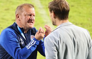 Cum a trăit Dorinel Munteanu meciul Oțelul - Universitatea Craiova » S-a agitat fără oprire + Contre cu Istvan Kovacs, cu arbitrul de rezervă, cu staff-ul și team managerul