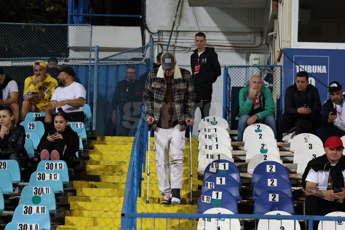 Cristian Chira, în cârje la Oțelul - Universitatea Craiova » Dialog exclusiv cu GSP: „Aștept rezultatul de la RMN și sper să scap de operație”