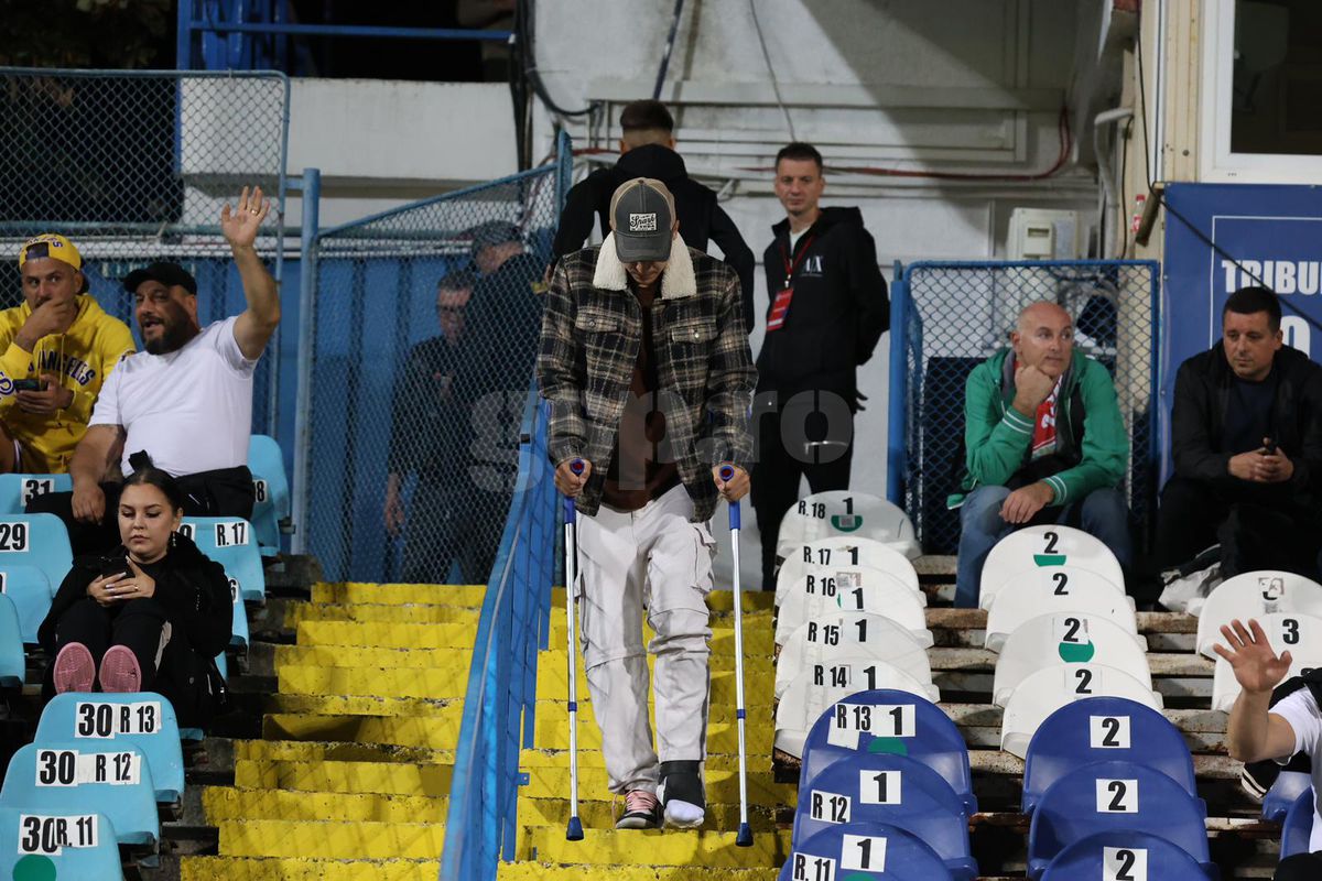 Cristian Chira, în cârje la Oțelul - Universitatea Craiova » Dialog exclusiv cu GSP: „Aștept rezultatul de la RMN și sper să scap de operație”