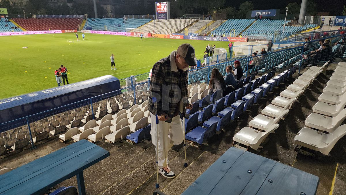 Cristian Chira, în cârje la Oțelul - Universitatea Craiova » Dialog exclusiv cu GSP: „Aștept rezultatul de la RMN și sper să scap de operație”