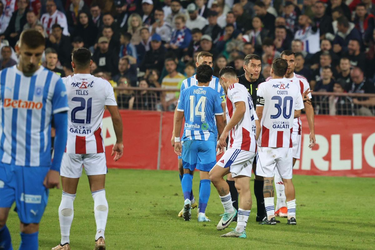 Oțelul - Universitatea Craiova, duel tare în etapa a 12-a din Superligă. FOTO: Ionuț Iordache & Andrei Furnigă(GSP)