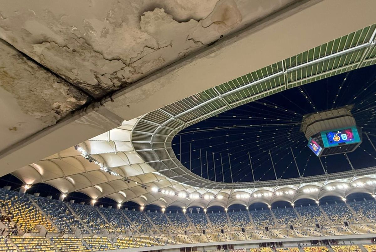 Urmările ploilor masive pe Arena Națională » Imagini incredibile pe cel mai scump stadion din România, la FCSB - Craiova
