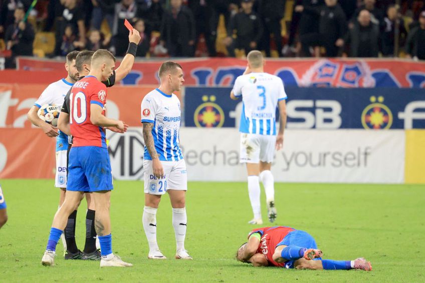 Alexandru Cicâldău, eliminat în FCSB - Universitatea Craiova. FOTO: Ionuț Iordache (GSP.ro)