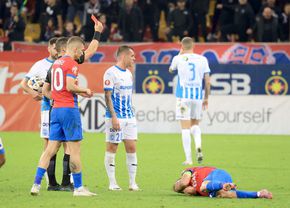 Ce gafă! A văzut „ROȘU” în FCSB - Craiova după un gest imprudent