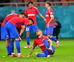 Daniel Bîrligea, Adrian Șut, Juri Cisotti în FCSB - Craiova, imagini din timpul partidei jucate pe 5 octombrie 2025 // foto: Ionuț Iordache