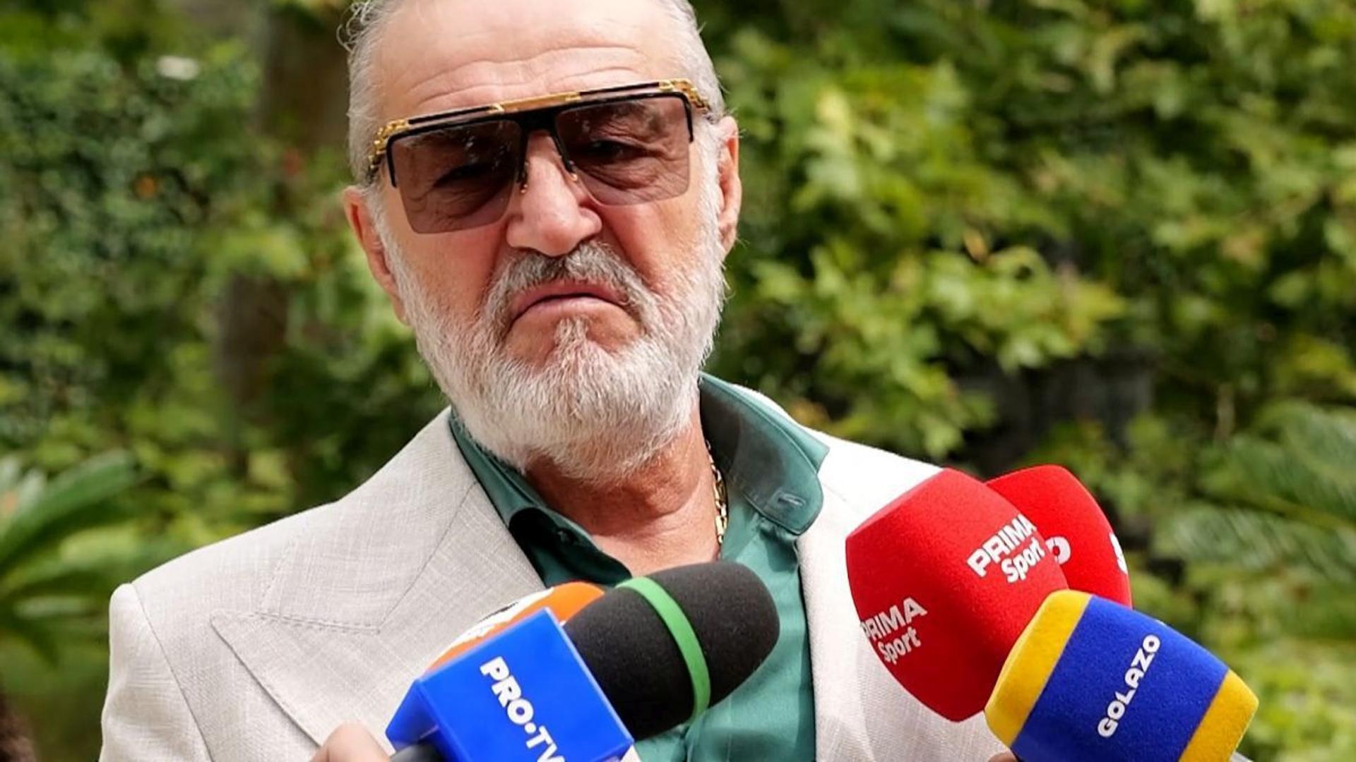 Gigi Becali discutând despre transferul fotbalistului Olimpiu Moruțan și reacția sa privind negocierile și implicarea lui Giovanni Becali | sursa foto: Gazeta Sporturilor