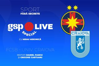 FCSB - Universitatea Craiova, comentat într-o ediție de GSP Live Special