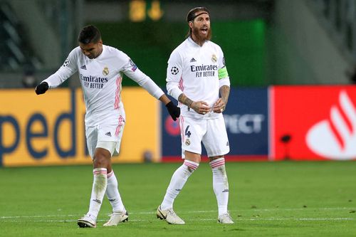 Sergio Ramos (dreapta) a marcat golul #100 pentru Real Madrid în meciul cu Inter, scor 3-2 // foto: Guliver/gettyimages
