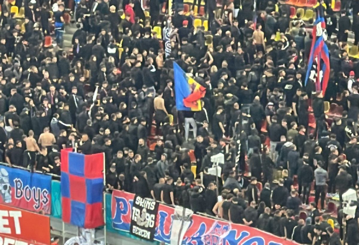Peluza Nord a intrat în protest imediat după înfrângerea cu Rapid! Scenele surprinse pe Arena Națională + BUCURUIA rapidistă