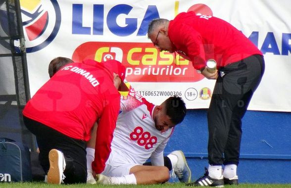 Ghinion teribil pentru fotbalistul lui Dinamo » A suferit o nouă accidentare gravă și va lipsi o perioadă îndelungată de pe gazon
