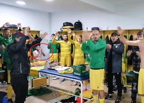 Mihai Costea a înscris în Liga 2, iar la final a făcut dedicații în vestiar pentru primarul arestat pentru corupție