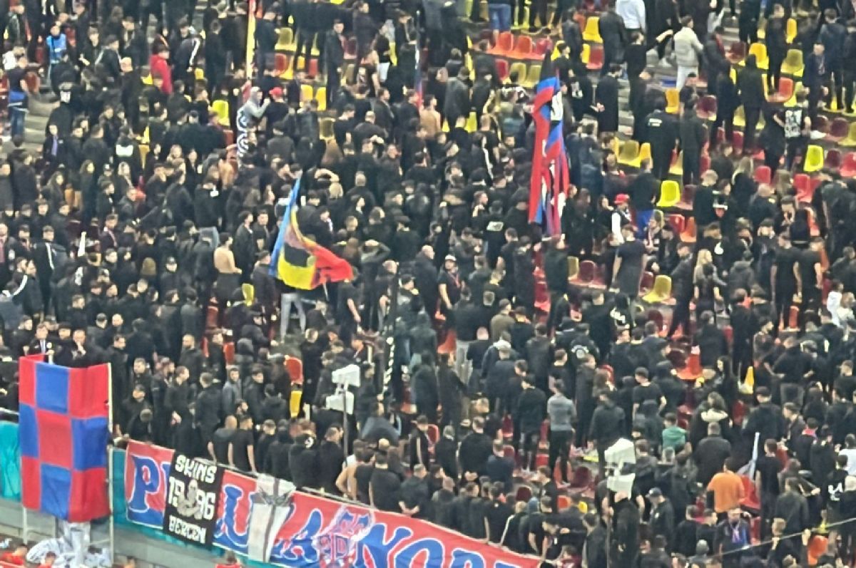 Peluza Nord a intrat în protest imediat după înfrângerea cu Rapid! Scenele surprinse pe Arena Națională + BUCURUIA rapidistă