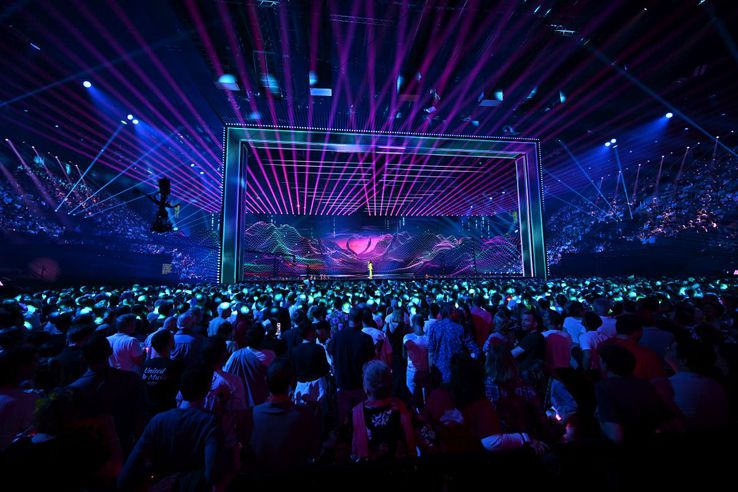 St. Jakobshalle din Basel a găzduit ediția din 2025 a Eurovisionului / FOTO: Guliver/Getty Images